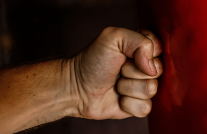 Fist to punching bag