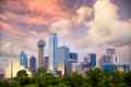 Skyline with trees in Dallas, Texas